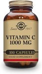 Solgar – Vitamina C 1000 Mg, Cápsulas Vegetales, Multicolor, Naranja, 100 Unidades, 260 Gramos