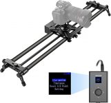 Chollo – Neewer Deslizador de Cámara Motorizado, 80cm Deslizador de Riel Dolly de Fibra Carbono con ControlRemoto, Modo de Video Compatible,Fotografía de Lapso de Tiempo y 120 ° Disparo Panorámico (VS-80CC)