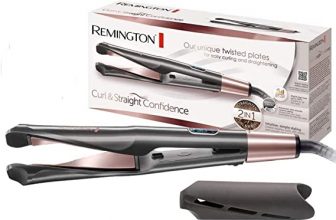 Chollo plancha pelo – Remington Plancha de Pelo Curl & Straight Confidence, Placas en Espiral, 2 en 1 Alisa y Riza, Óptimo para Ondas