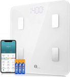 Chollo báscula baño – 1byone Báscula de Baño, Báscula de Grasa Corporal, Balanza Peso Corporal Bluetooth, Bascula Grasa Corporal y Muscular, Alta Precisión, 14 Medidas Esenciales