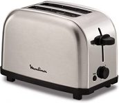 Chollo tostador – Moulinex Classic LT330D – Tostador de Acero Inoxidable, 2 Ranuras Cortas para 2 Rebanadas de Pan de 700 W