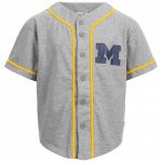 Chollo camiseta infantil béisbol – Michigan American Freshman College Style Niño Camiseta de béisbol