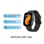 Chollo smartwatch – HAYLOU-reloj inteligente GST para hombre y mujer, accesorio de pulsera con control del ritmo cardíaco y del sueño, oxígeno en sangre, 12 modelos deportivos personalizados, versión Global