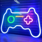 Chollo neón – Letreros de neón Led con forma de controlador de juego, luces de señal de neón regulables, decoraciones de pared para sala de estar, dormitorio, decoración de sala de juegos, regalos