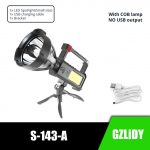 Chollo linterna – Linterna LED de alta potencia, linterna potente XHP70, linterna de pesca impermeable, foco recargable por USB, reflector, lámpara de Camping