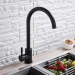 Grifo de cocina mate de acero inoxidable