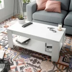 Mesa de centro elevable Kendra blanco