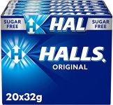 Caramelo Halls Eucalipto Caja con 20 unidades de 32 gr.