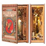 Maqueta de casa en miniatura forma de libro