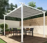 Pérgola de aluminio NATERIAL Omega blanco de 282×400 cm