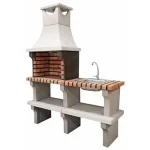 Barbacoa de obra con campana Maryland 193x142x50 cm de 310 kg