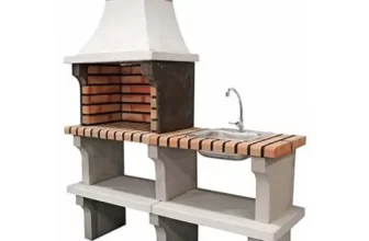 Barbacoa de obra con campana Maryland 193x142x50 cm de 310 kg