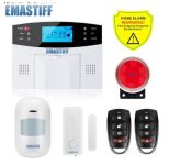 Sistema de alarma de seguridad con pantalla LCD para el hogar SIM GSM – Sin cuotas mensuales