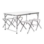 Conjunto plegable y portátil mesa y 4 sillas