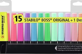 Rotulador stabilo boss fluorescente 70 blister de 15 unidades colores surtidos