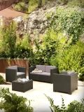 Conjunto de jardín DIVA MEDITERRÁNEO de 4 plazas