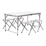 Conjunto plegable y portátil mesa y 4 sillas
