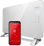 Chollo radiador – Gridinlux-Homely Wi-Fi Warm 1000W Blanco, Radiador Cristal Eléctrico, Calefacción Termostato, Convector Calor, WiFi, App,