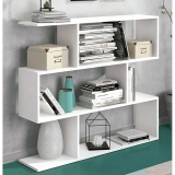 Estantería asimétrica Aura 4 niveles blanco 102x110x25 cm