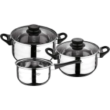 Batería de cocina San Ignacio Toledo 5 piezas acero inox 16/18/20 cm
