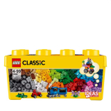 Caja de Ladrillos Mediana LEGO Classic Base Verde, Coches y Animales de Juguete (484 piezas)