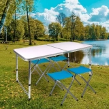 Set de mesa 4 taburetes plegables