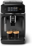 Philips Serie 2200 Cafetera Superautomática. Espumador de Leche Clásico, Pantalla Táctil Intuitiva, Negro Mate 
