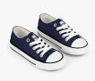 Conguitos Zapatillas de lona de niños color azul marino con cordones