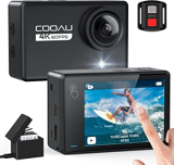Cámara Deportiva COOAU Wi-Fi 4K 60FPS 24MP