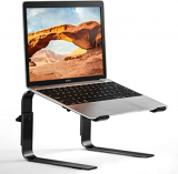 Chollo soporte portátil – BONTEC Soporte Portátil para Portátil de 10-17 Pulgadas, Soporte de Computadora Escritorio Ergonómico de Altura Ajustable, Soportar hasta 8 kg, Negro