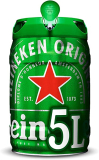Cerveza Heineken Lager 2 barriles de 5000ml.