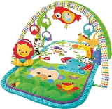 Fisher-Price Gimnasio Musical Animalitos De La Selva, Manta De Juego Bebé (Mattel Gxc36), Embalaje sostenible