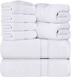 Juego de Toallas Premium de 8 Piezas Algodón  súper Suave y Altamente Absorbente Utopia Towels