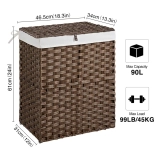 Cesto ropa con tapa 90L