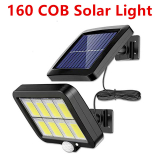 Chollo foco led solar – Luz LED COB alimentada por energía Solar para exteriores, Sensor de movimiento PIR, luz Solar impermeable, lámpara de seguridad de calle de emergencia de pared para jardín