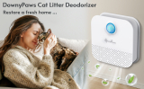 Chollo gatos – Purificador inteligente de olores para gatos DownyPaws 4000mAH para gatos caja de arena desodorante inodoro para perros limpiador de aire recargable desodorización de mascotas