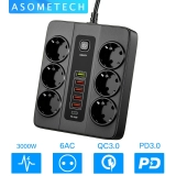 Base de alimentación de 3000W adaptador de cargador USB